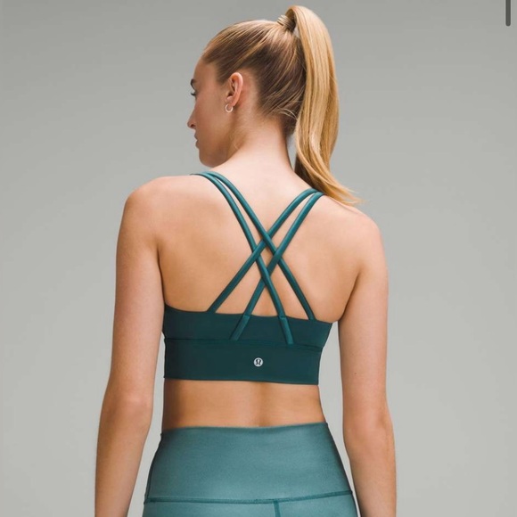 NEW Lululemon Energy Longline Sports Bra NWT Storm Teal Foil Medium Supp… - Picture 5 of 12
